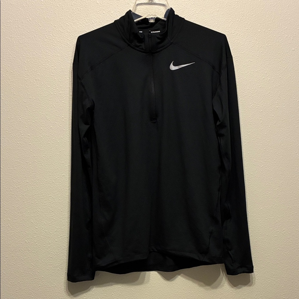 Nike Black Long-Sleeve Half-Zip Athletic Top